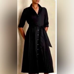 Banana Republic Elegant Black Long Sleeve Dress